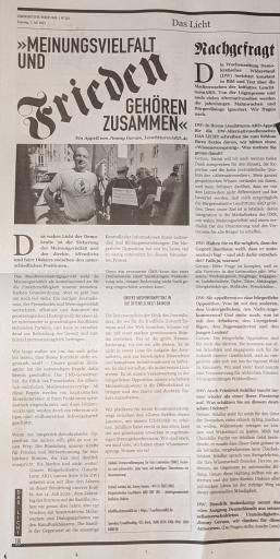 DW 220 W157 Meinungvielfalt und Frieden gehören zusammen