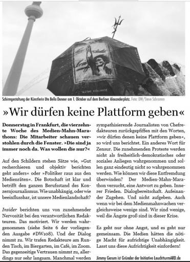 DW 108 Mahnwachenbericht